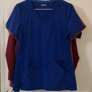 Scrubstar Royal Blue Scrub Top with Four Pockets